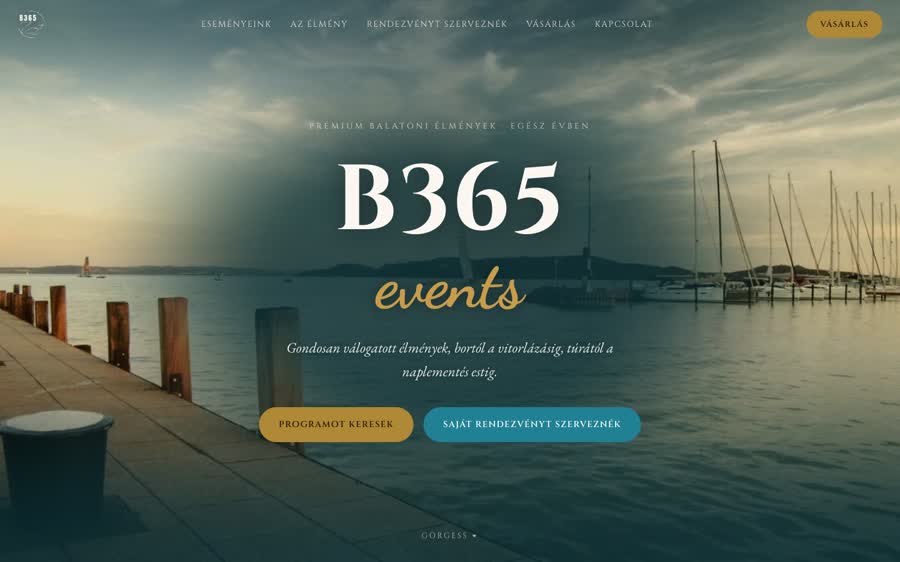 B365 Events — nyitóképernyő